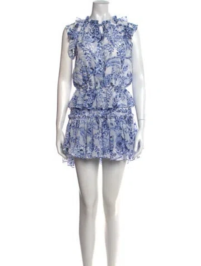 Pre-owned Misa Floral Print Mini Dress In Multi