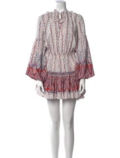 Pre-owned Misa Floral Print Mini Dress In Pink