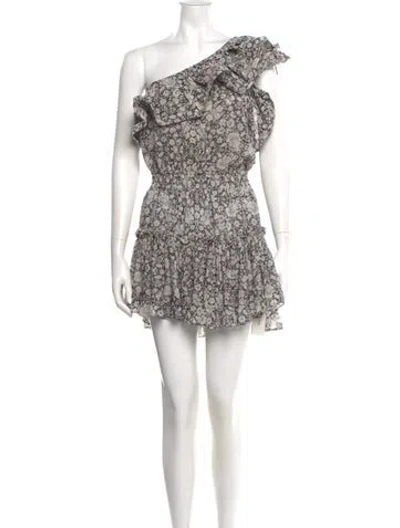 Pre-owned Misa Floral Print Mini Dress In Pink