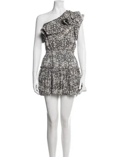 Pre-owned Misa Floral Print Mini Dress In Pink
