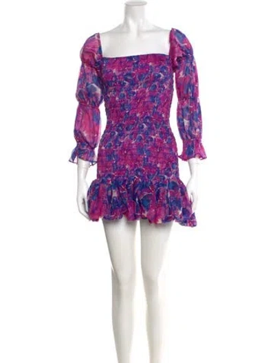Pre-owned Misa Floral Print Mini Dress W/ Tags