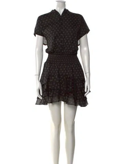 Pre-owned Misa Floral Print Mini Dress W/ Tags In Black