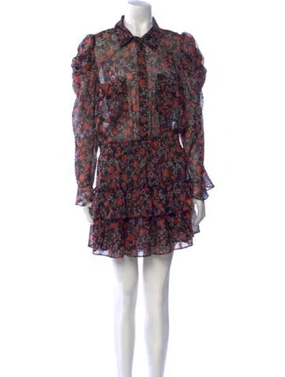 Pre-owned Misa Floral Print Mini Dress W/ Tags In Multi