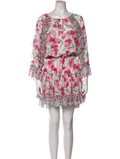 Pre-owned Misa Floral Print Mini Dress W/ Tags In Multi