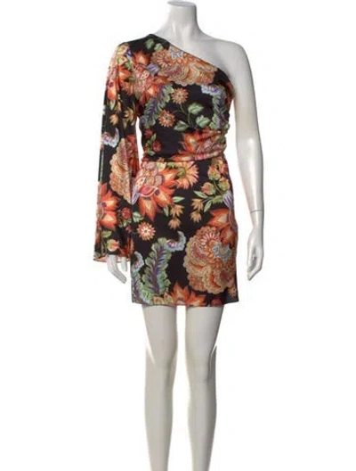 Pre-owned Misa Floral Print Mini Dress W/ Tags In Multicolor