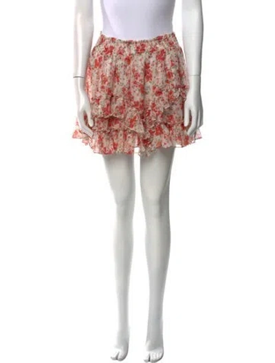 Pre-owned Misa Floral Print Mini Skirt