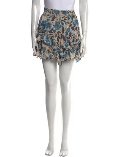 Pre-owned Misa Floral Print Mini Skirt