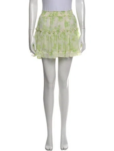 Pre-owned Misa Floral Print Mini Skirt