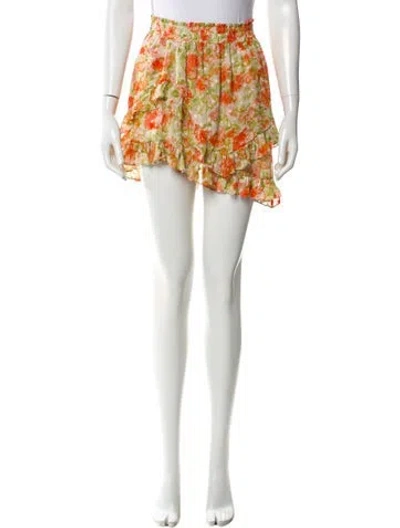 Pre-owned Misa Floral Print Mini Skirt In Multi
