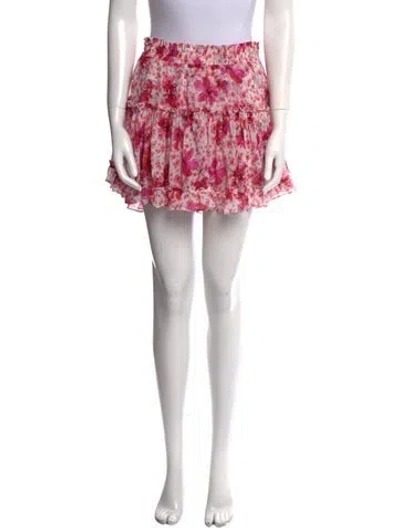 Pre-owned Misa Floral Print Mini Skirt In Multi