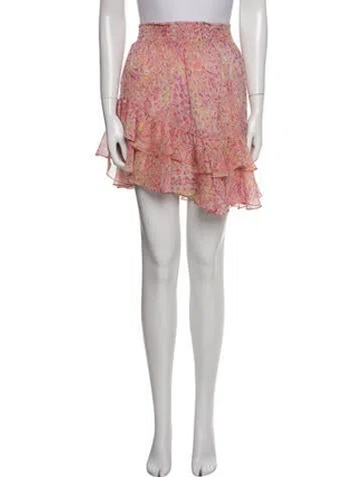 Pre-owned Misa Floral Print Mini Skirt In Multi