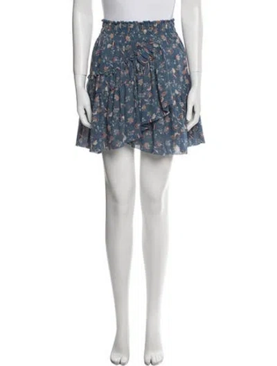 Pre-owned Misa Floral Print Mini Skirt In Multi