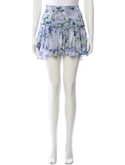Pre-owned Misa Floral Print Mini Skirt In Multi