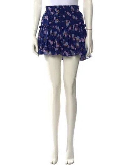 Pre-owned Misa Floral Print Mini Skirt In Multi