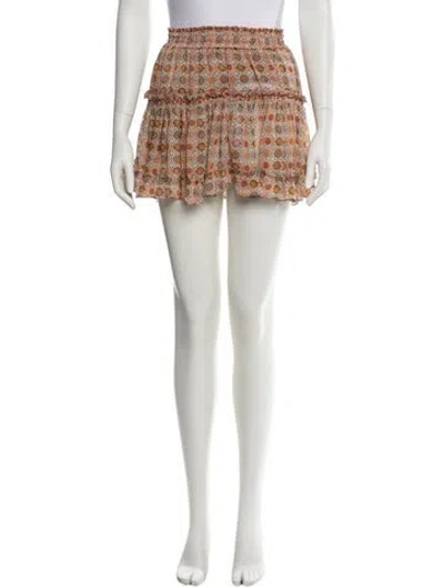 Pre-owned Misa Floral Print Mini Skirt In Multi