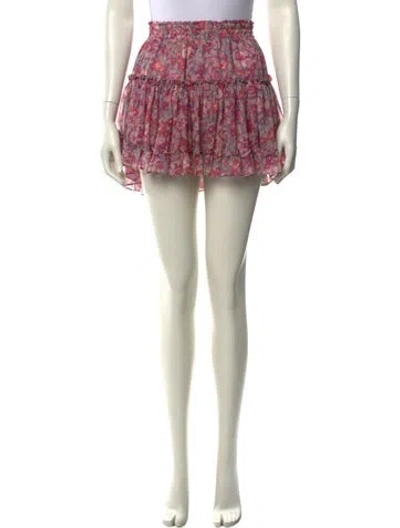 Pre-owned Misa Floral Print Mini Skirt In Multi