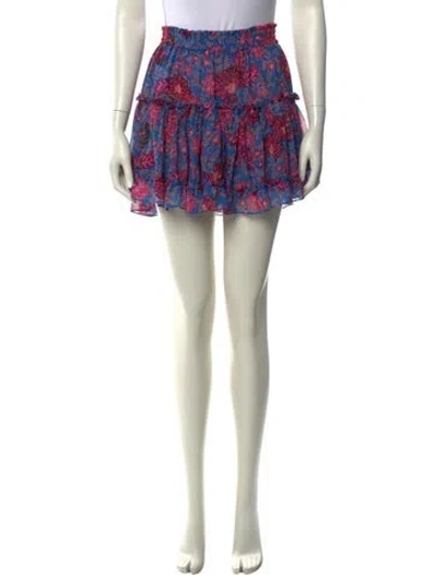 Pre-owned Misa Floral Print Mini Skirt In Multi
