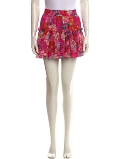 Pre-owned Misa Floral Print Mini Skirt In Multi