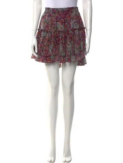 Pre-owned Misa Floral Print Mini Skirt In Multi