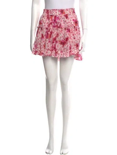 Pre-owned Misa Floral Print Mini Skirt In Multi