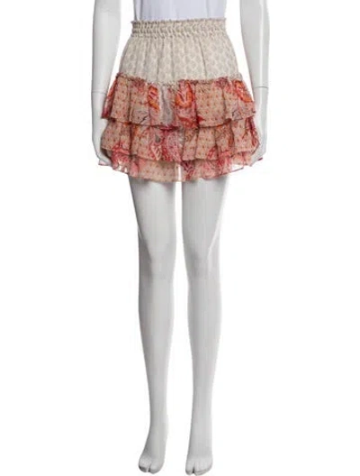 Pre-owned Misa Floral Print Mini Skirt In Multi