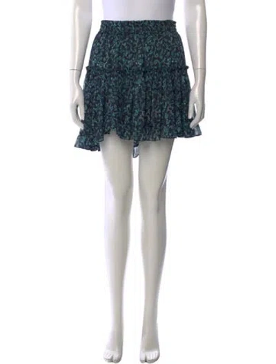 Pre-owned Misa Floral Print Mini Skirt In Multi