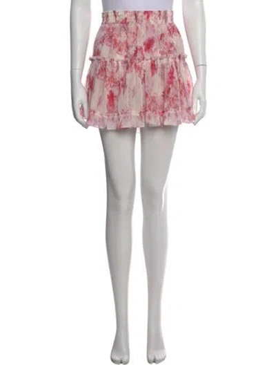 Pre-owned Misa Floral Print Mini Skirt In Multi