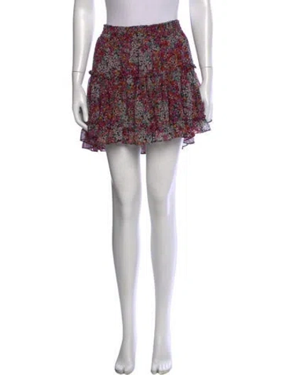 Pre-owned Misa Floral Print Mini Skirt In Multi