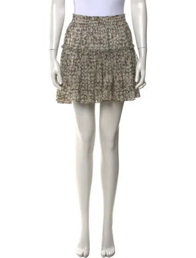 Pre-owned Misa Floral Print Mini Skirt In Purple