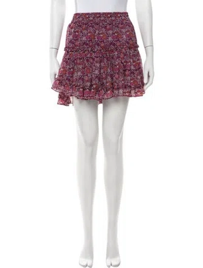 Pre-owned Misa Floral Print Mini Skirt In Purple