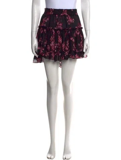 Pre-owned Misa Floral Print Mini Skirt W/ Tags In Multi