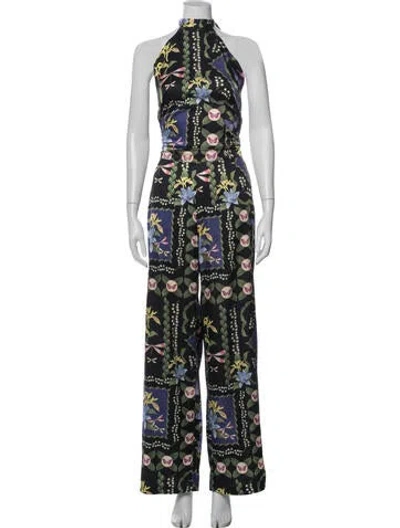 Pre-owned Misa Floral Print Pant Set In Multi