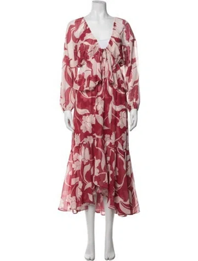 Pre-owned Misa Floral Print Skirt Set In Pink