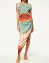 Misa Franca Midi Skirt In Carnelian Ombré In Multi