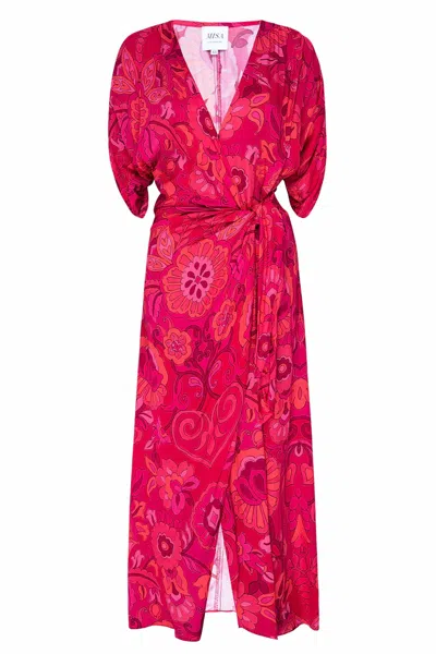Misa Francesca Dress In Flora Cosica Fuchsia In Multi
