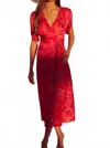 Misa Francesca Midi Dress In Flora Corsica Fuschia In Multi
