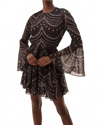 Misa Gemma Dress In Stranded Pearls Chiffon In Multi