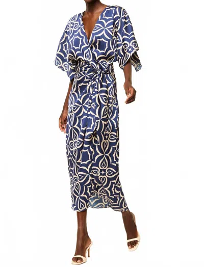 Misa Hadassa Dress In Blue Mosaic Tile