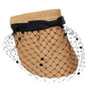 Misa Harada Millinery Women's Neutrals Kiki Sun-visor With Dotted Veil