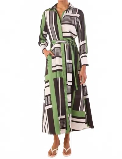 Misa Herminia Dress In Striped Geo In Multi