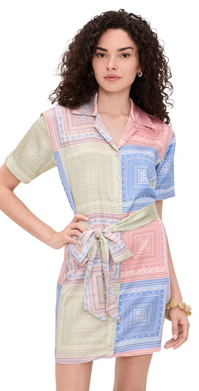 Misa Holland Dress Pastel Tiles St In Multi