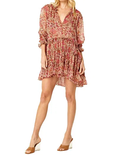 Misa Ilanit Dress In Hibiscus Floral In Multi