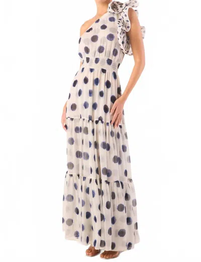 Misa Ilaria Dress In Navy In Neutral