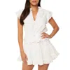 Misa Iliana Dress In White Eyelet In White