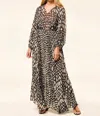 Misa Ilona Skirt In Abstract Geo Chiffon
