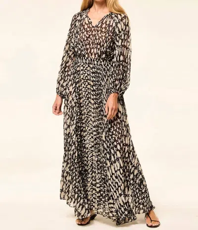 Misa Ilona Skirt In Abstract Geo Chiffon In Multi