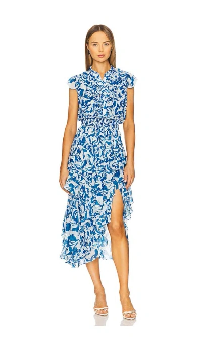 Misa Ilysa Dress In Blue Watercolor Mix
