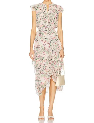 Misa Ilysa Midi Dress In Spring Ditsy In Multi