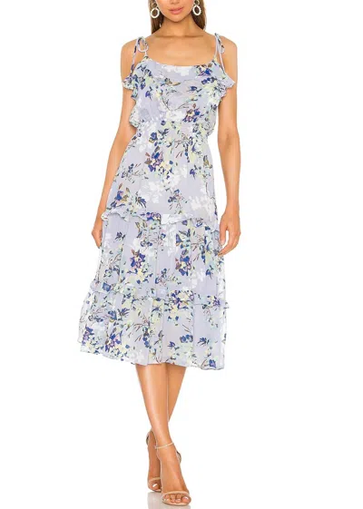 Misa Inae Dress In Periwinkle Floral In Purple