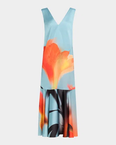 Misa Isah Floral Satin Maxi Dress
